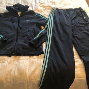 Women’s Adidas track suit. L. Hoodie and pants.